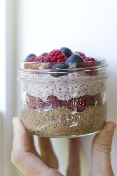 chocolate raspberry chia pudding simple life by kels